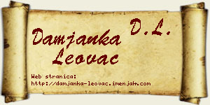 Damjanka Leovac vizit kartica